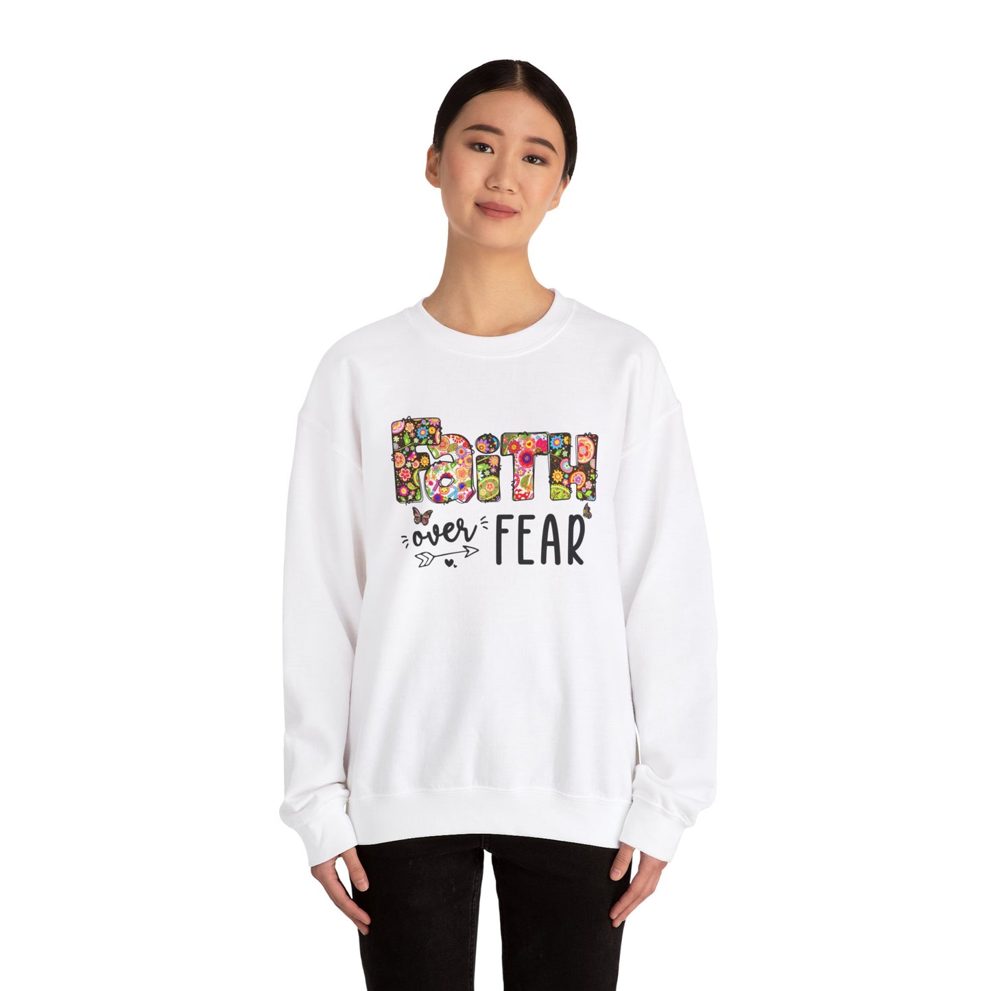 Faith Over fear Unisex Heavy Blend™ Crewneck Sweatshirt