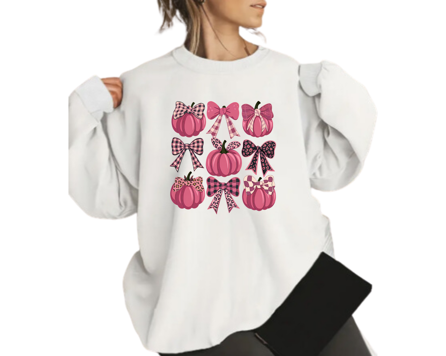 Cozy Pink Fall Sweatshirt – Pumpkin, and Autumn Vibes