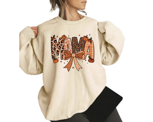 Cozy Fall MAMA Pumpkin Sweatshirt – Autumn Vibes
