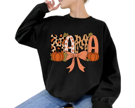 Cozy Fall MAMA Pumpkin Sweatshirt – Autumn Vibes