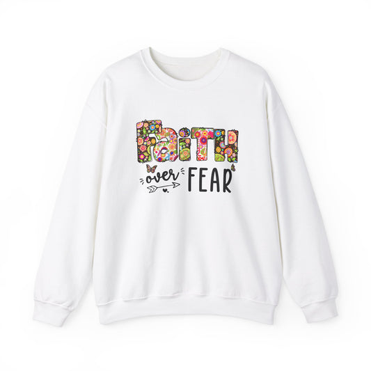 Faith Over fear Unisex Heavy Blend™ Crewneck Sweatshirt