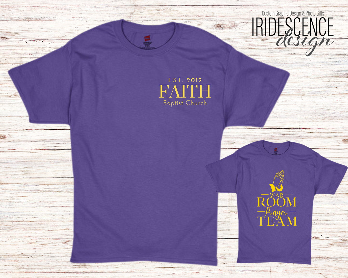 Color T-Shirts with Front and Back Image