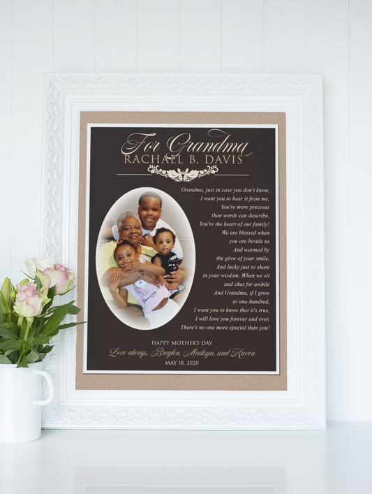 Grandmother's Photo Plaque